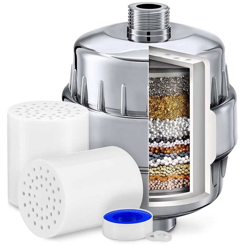 15 Podium Douche FilterWaterontharder Douchekop F... Grandado