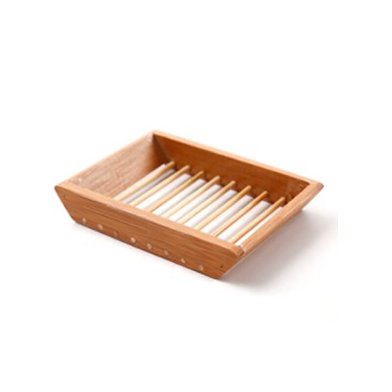 Jaboneras portátiles de bambú, caja de jabón de drenaje Manual Simple, caja de jabón de baño, soporte de madera, bandeja de jabón: B