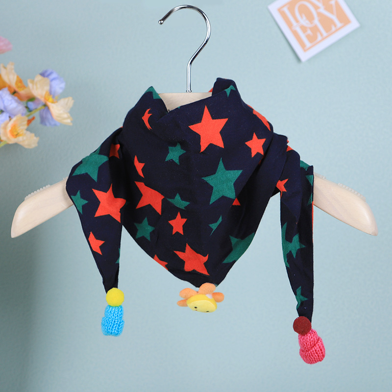 Sciarpa per bambina inverno autunno dolce stampa sciarpa per bambini sciarpa per bambini in cotone caldo antivento sciarpa a triangolo abbigliamento per bambini: 01