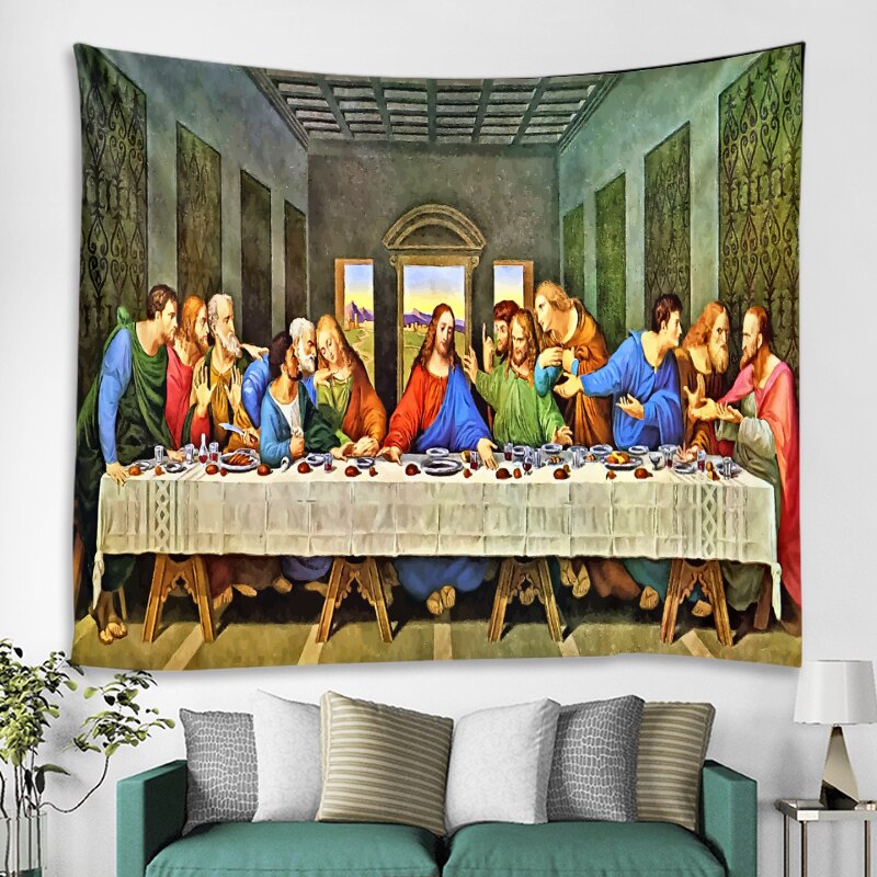 The Last Supper Tapestry Canvas Reproduction Classic Wall Art Canvas Decoration Large Blankets Various Sizes