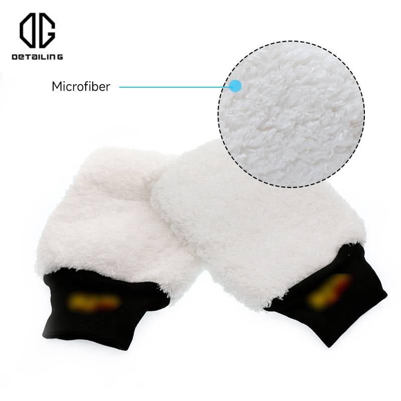 DETALHING-Luva De Lavagem De Carro, Plush Wash Mitt, Microfiber, Ultra Absorvente, Luvas De Limpeza, Auto Wash Acessórios, Ferramentas De Limpeza De Carro