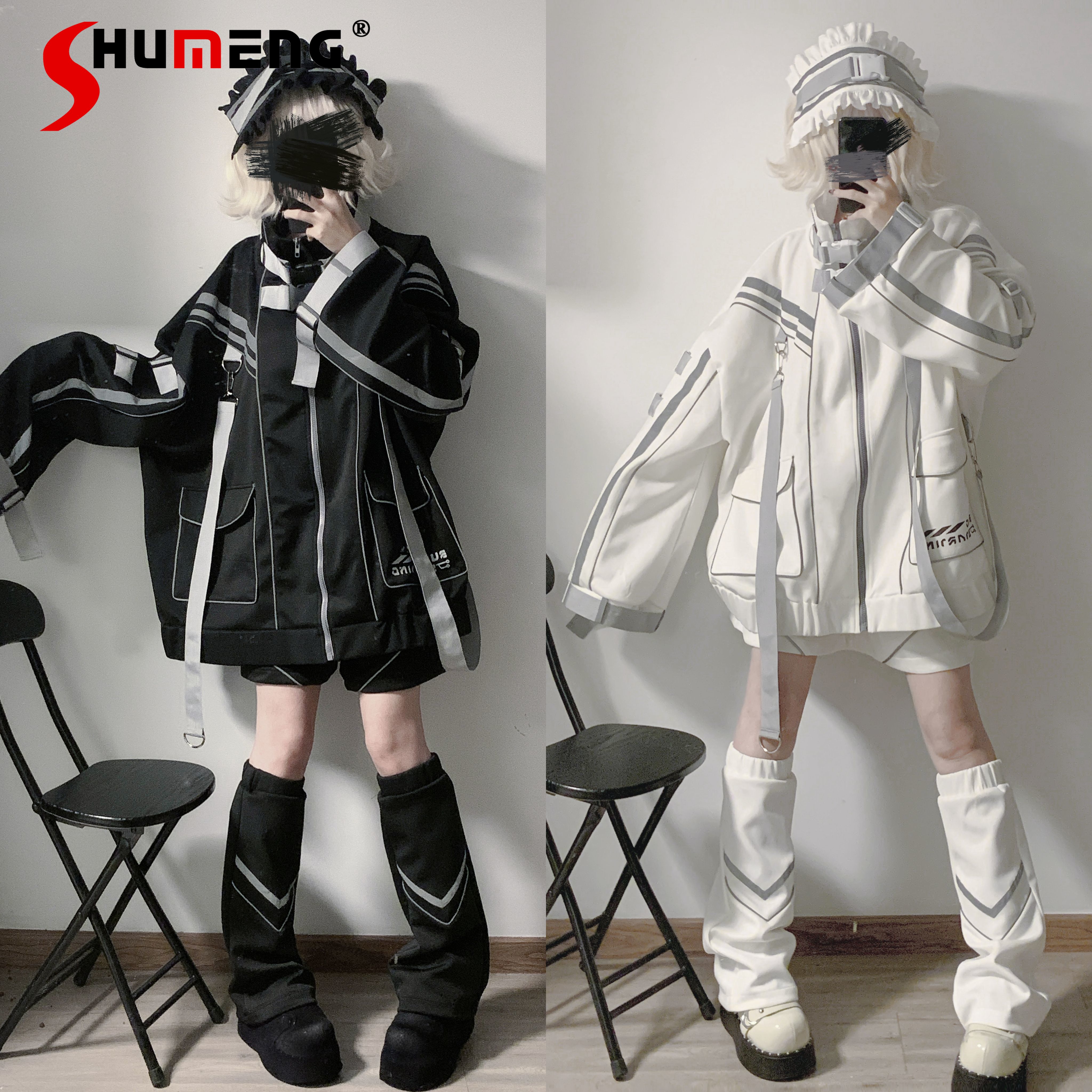 Sportbekleidung-Mantel Ich bin japanischen Stil neue Original y2k Bergwerk Paar sub reflektierende verlieren Mantel Frauen