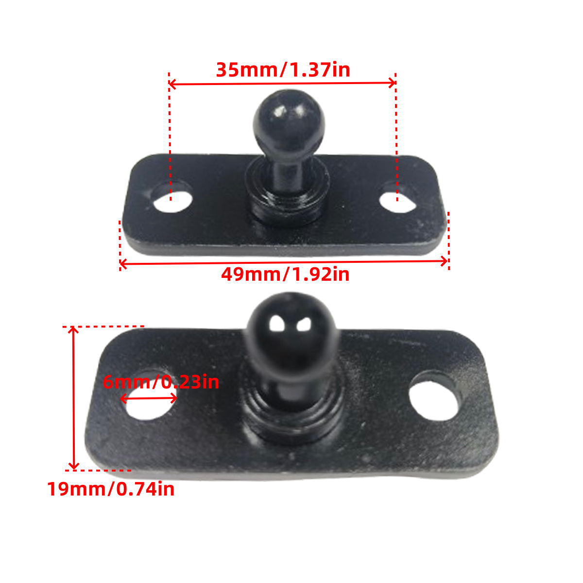 2 stk. universal gassfjær løftestang monteringsbraketter for dør og vindu, kulebolt monteringsholder
