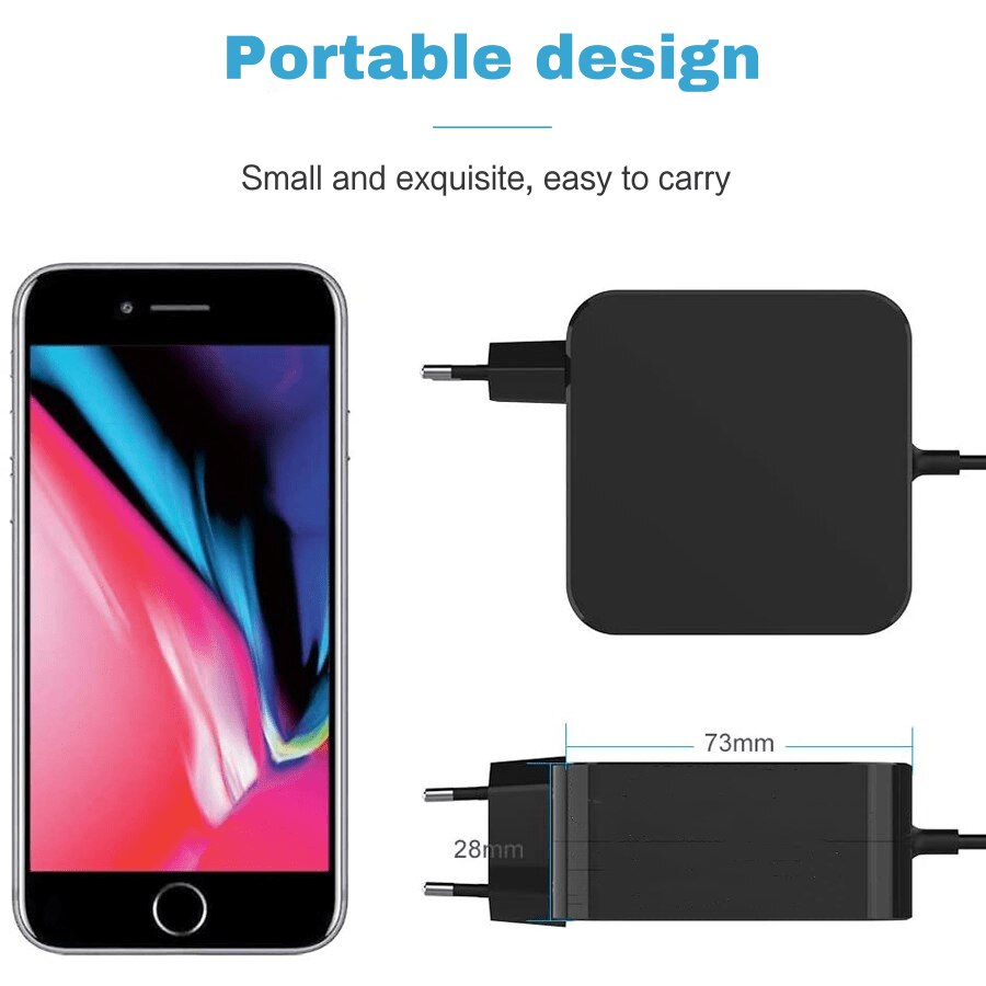 65W PD USB C Notebook Charging Cable Replacement for MacBook Pro, Lenovo, ASUS, Acer, Dell, Xiaomi Air, Huawei Matebook, HP