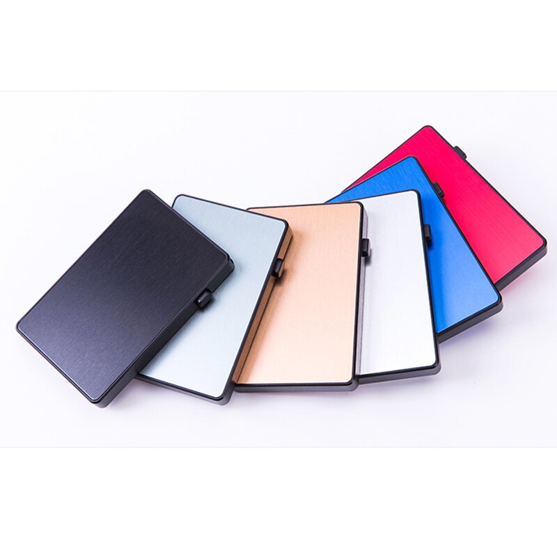 Anti-Diefstal Aluminium Enkele Doos Smart Wallet Slim Rfid Mode Clutch Pop-Up Drukknop Kaarthouder naam Card Case