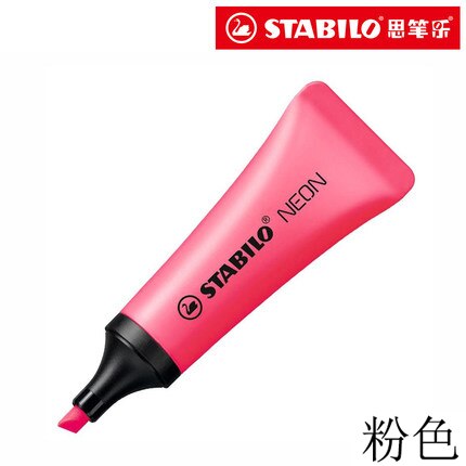 1Pcs STABILO 72 Highlighter Neon Marker PenToothpaste Appearance Large Capacity And Eye-catching Art School Supplies: pink 1pcs