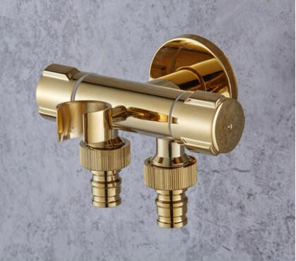 Bidet vandhane væg håndholdt bidet spray bruser sæt toilet shattaf sprøjte douche kit bidet vandhane sæt guld: Bidet vandhane 5