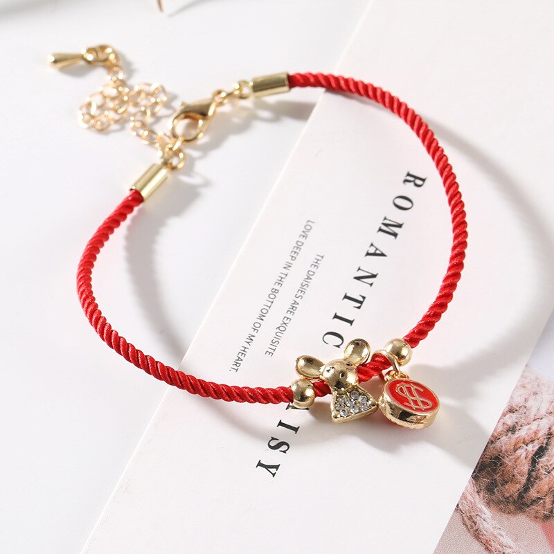 Popular Girl Bracelet Bracelet Wild Temperament Year Red Zodiac Year Of The Rat Transit Blessing Bracelet