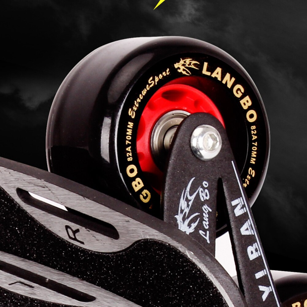 1pair Aluminum Alloy Wakeboard Drift Scrub Deck Widened Replacement Parts WTOO Bearings Outdoor Sports Waterproof Skate Board