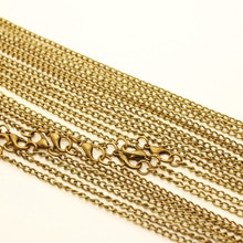 Bronze farve tyk halskæde kæde 80cm , 50 stk / parti