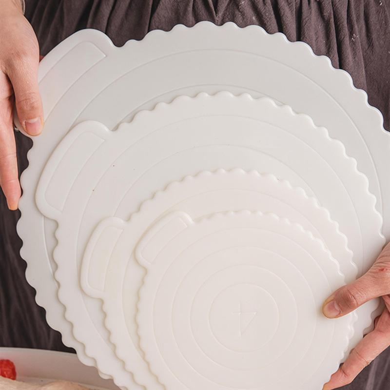 5pcs 4/6/8/10Inch Cake Circle Base Plate Cardboard Mousse Cake Serving Tray Turntable Reusable Non-Stick Cake Tray