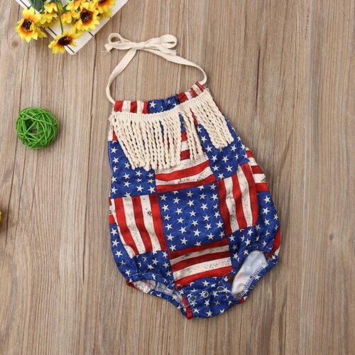 Baby Baby Jongen Meisje Katoen Kwasten Romper Halter Jumpsuit Kleding Outfit Sets