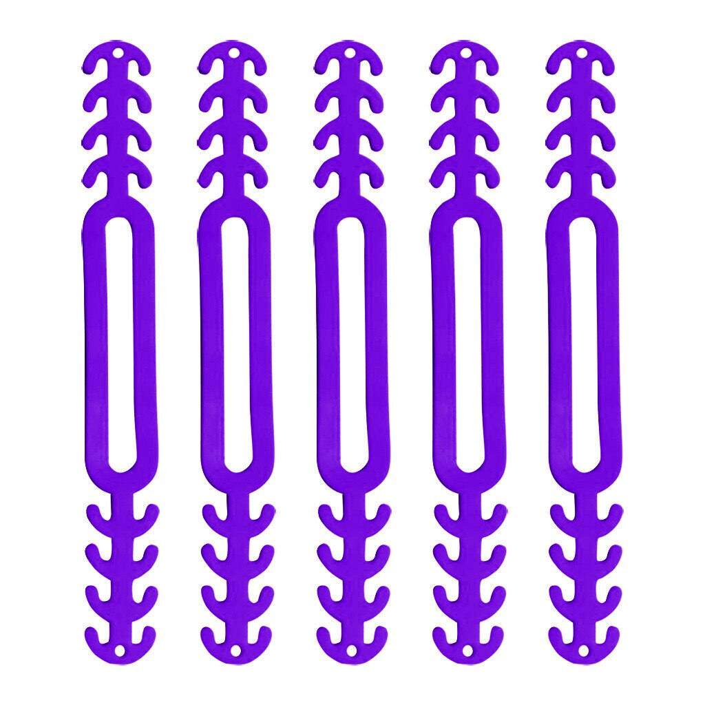 Extensores de mascarilla para orejas, accesorios de correa para la oreja, hebilla colgante ajustable, correa de extensión, 5/15 Uds.: 15PCS Purple
