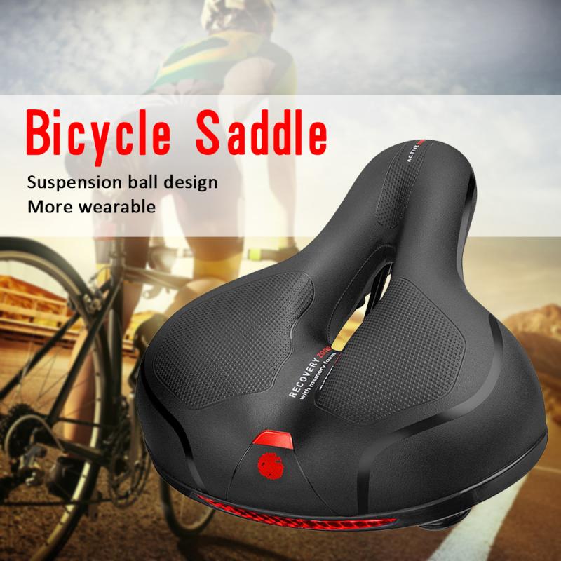 Universal Extra Wide bicycle seat Comfy Cushioned Bicycle Saddle Soft Bike Seat for riding equipment accessories