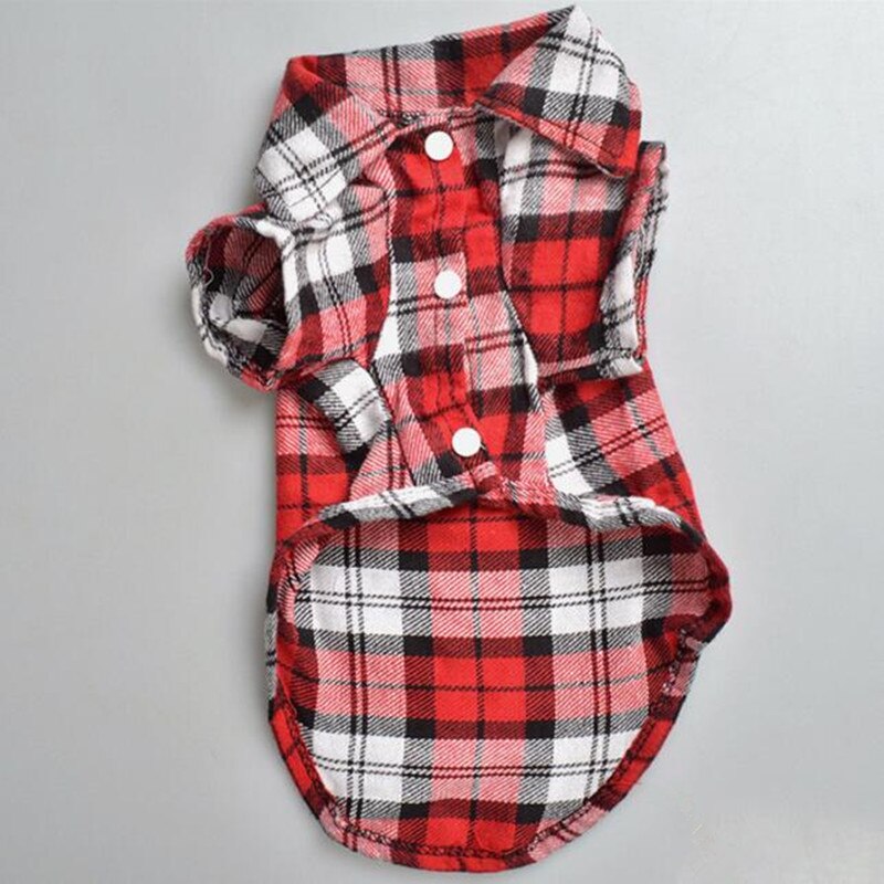 CW011 Haustier hund kleidung retro klassische Plaid Shirt Haustier liefert Nette Hund Welpen kleidung für hunde Hemd drei Farben: rot / M