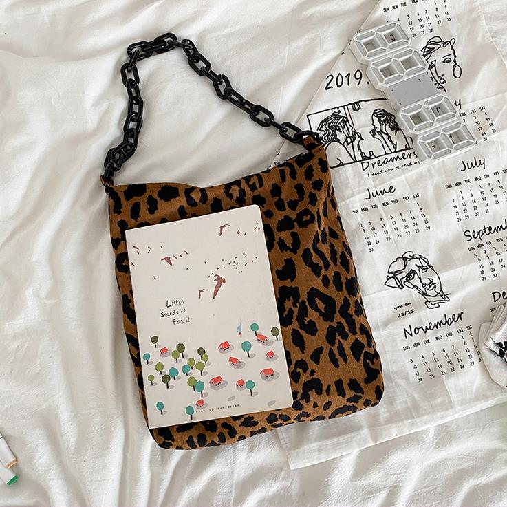 2021 nova moda feminina sacos de ombro único multiuso cor sólida/leopardo impressão bolsa sacos de armazenamento