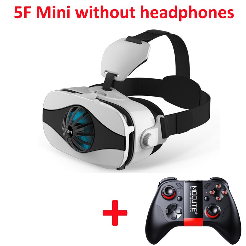 Fiit VR 5F Viar Helm 3D VR Gläser Virtuelle Realität Headset Für ios Android Smartphone Goggle Casque 3 D Linsen fernglas: 5Fmini mit Fernbedienung B