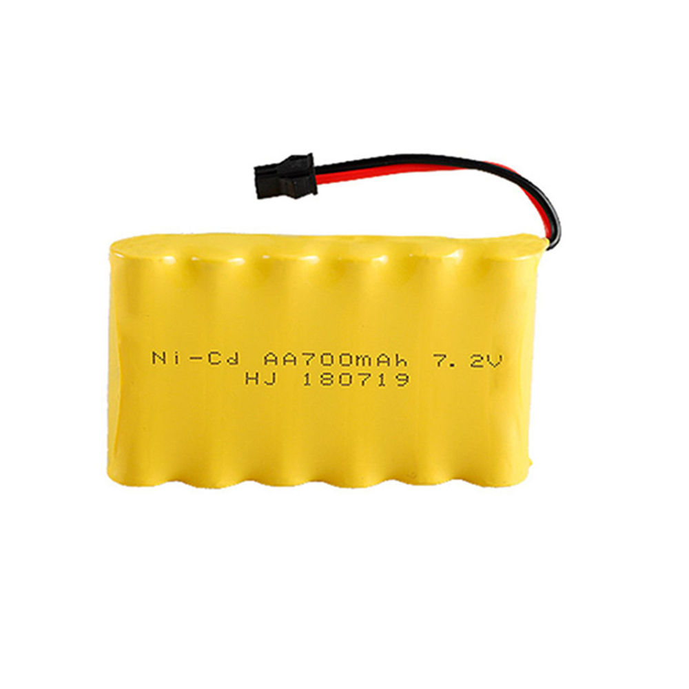 700MAH NICD Battery 2.4V/ 3.6V/ 4.8V/ 6V/ 7.2V battery for RC Toys Cars Trucks Tank 700mah nicd Replaceable Battery with SM plug: 7.2v-700mAh