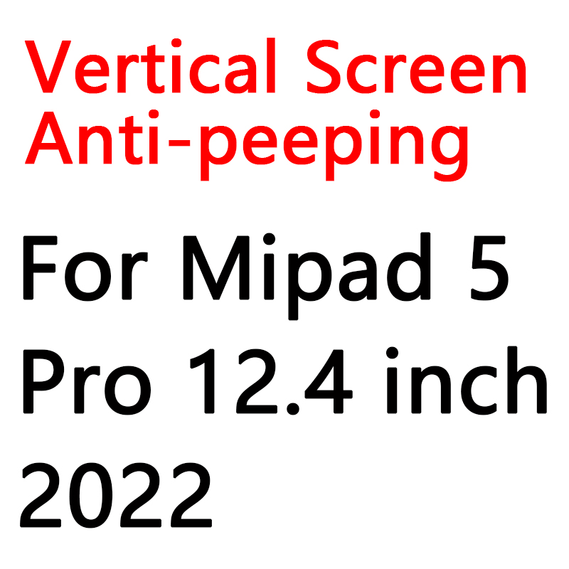 For Redmi Pad 10.6 SE 11" Xiaomi Mi Pad 6 11 Privacy Filter Screen Protector Mipad 5 Pro 12.4 Anti-glare/Anti-Peep/Anti-spy Film: Transparent