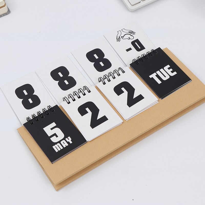 Simple Series Perpetual Calendar Kraft Paper Desk Calendar Agenda Organizer Daily Schedule Planner