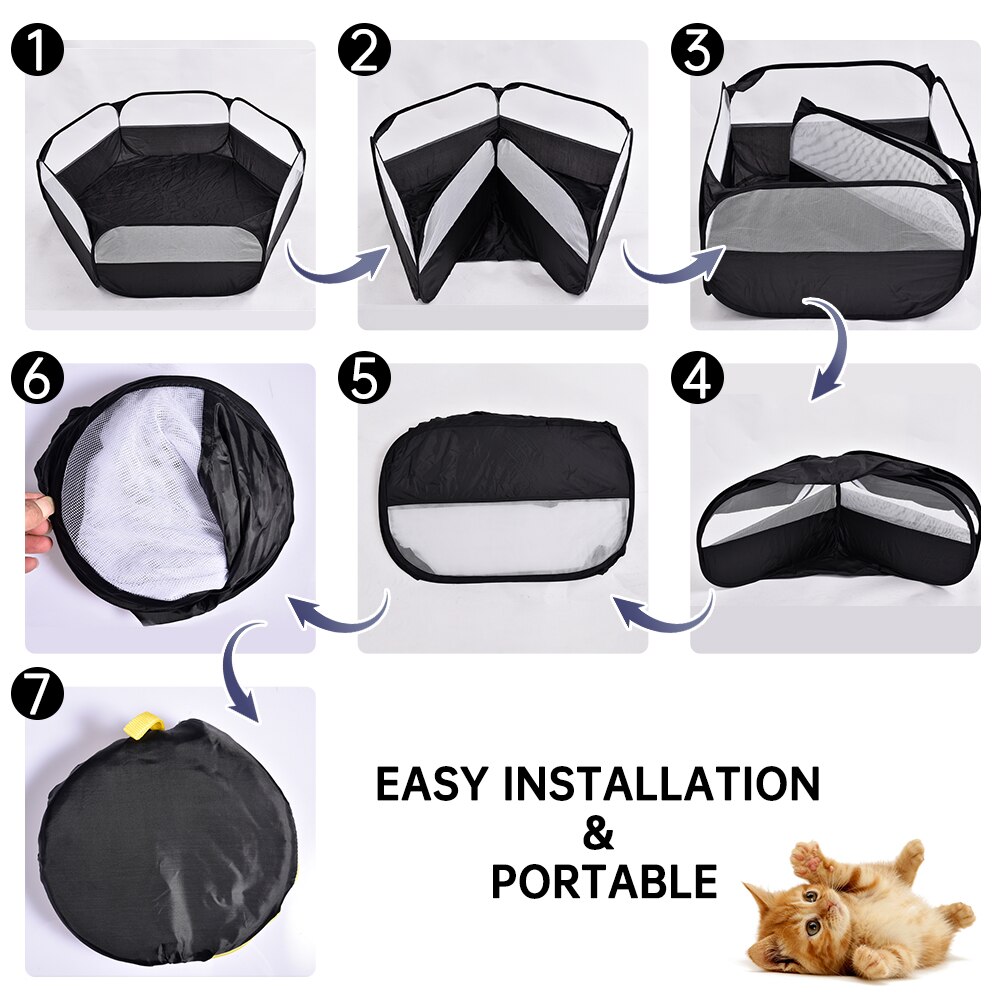 Pet Playpen Portable Open Small Animal Tent Game Fence For Hamster Guinea Pigs Indoor Outdoor