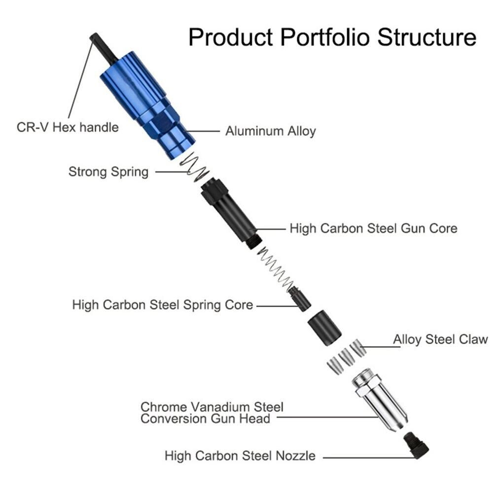 Electric Rivet Machine Rivet Nut Device Adapter Cordless Drill Fascinating Tool Insert Nut For Riveting Tool