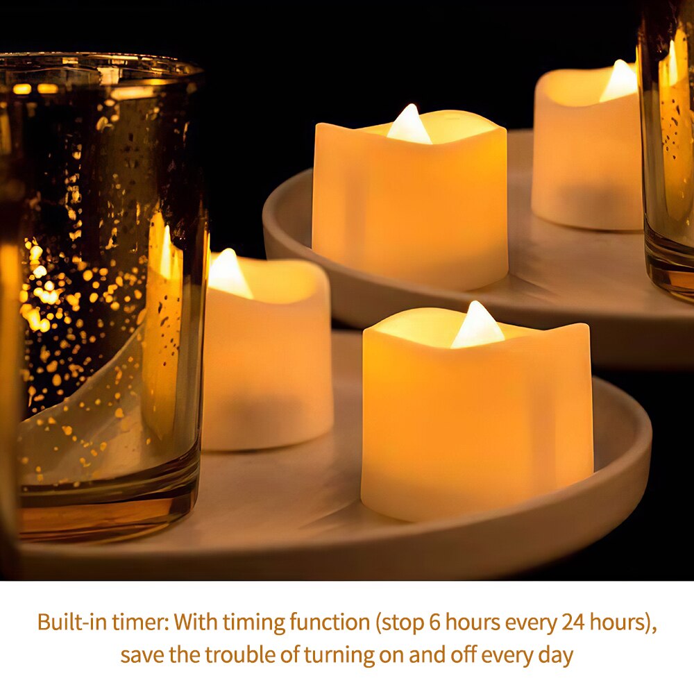 LED rechargeable candle flashing tea light dinner party candlestick wedding Christmas candles home decoration anniversaire
