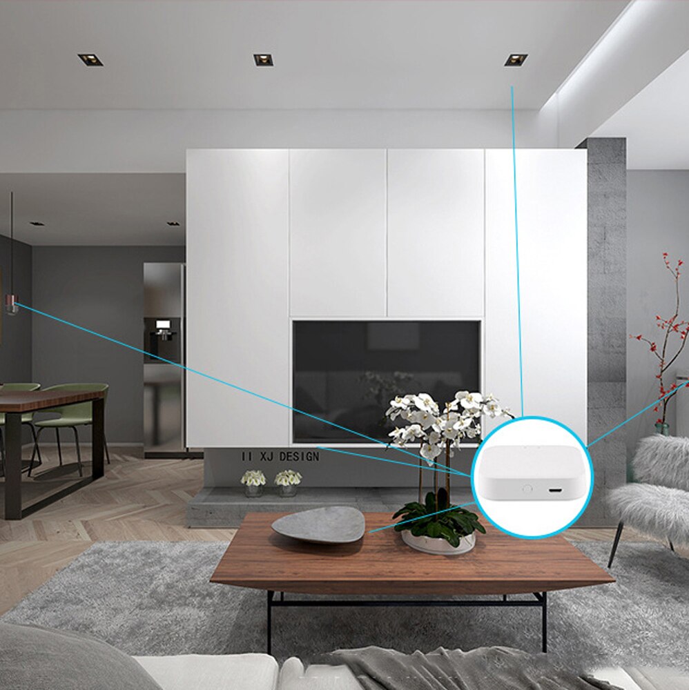 Intelligent Household WIFI Multifunctional Gate-way Equipment Linkage Portable Home Wireless Tool Compatible with ZigBee Tuya