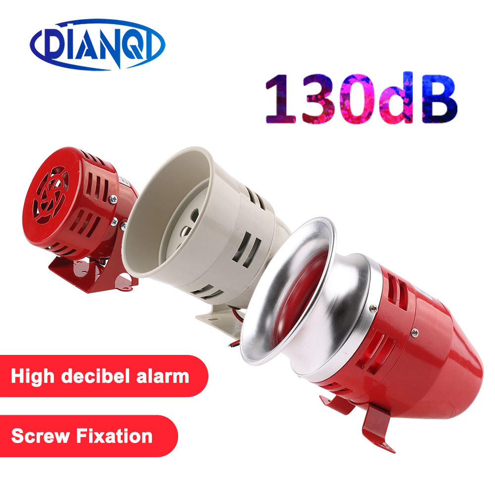 MS-190/290/390 DC 12V 24V 220V 110V rouge Mini sirène de moteur en métal alarme industrielle son garde électrique contre le vol 130dB