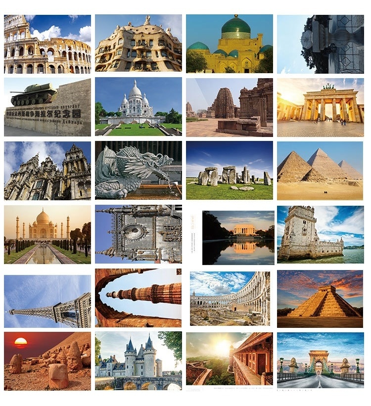 30 Sheets/Set Travel All Over The World Postcard/Greeting Card/Message Card/Birthday Letter Envelope Card