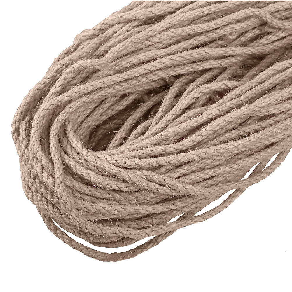 Cuerda de yute Natural de 5mm, cuerda de hilo colorida, cuerdas retorcidas de cáñamo, cuerda de macramé para rascar mascotas, decoración artesanal hecha a mano, 10 yardas: 5 mm / Oro