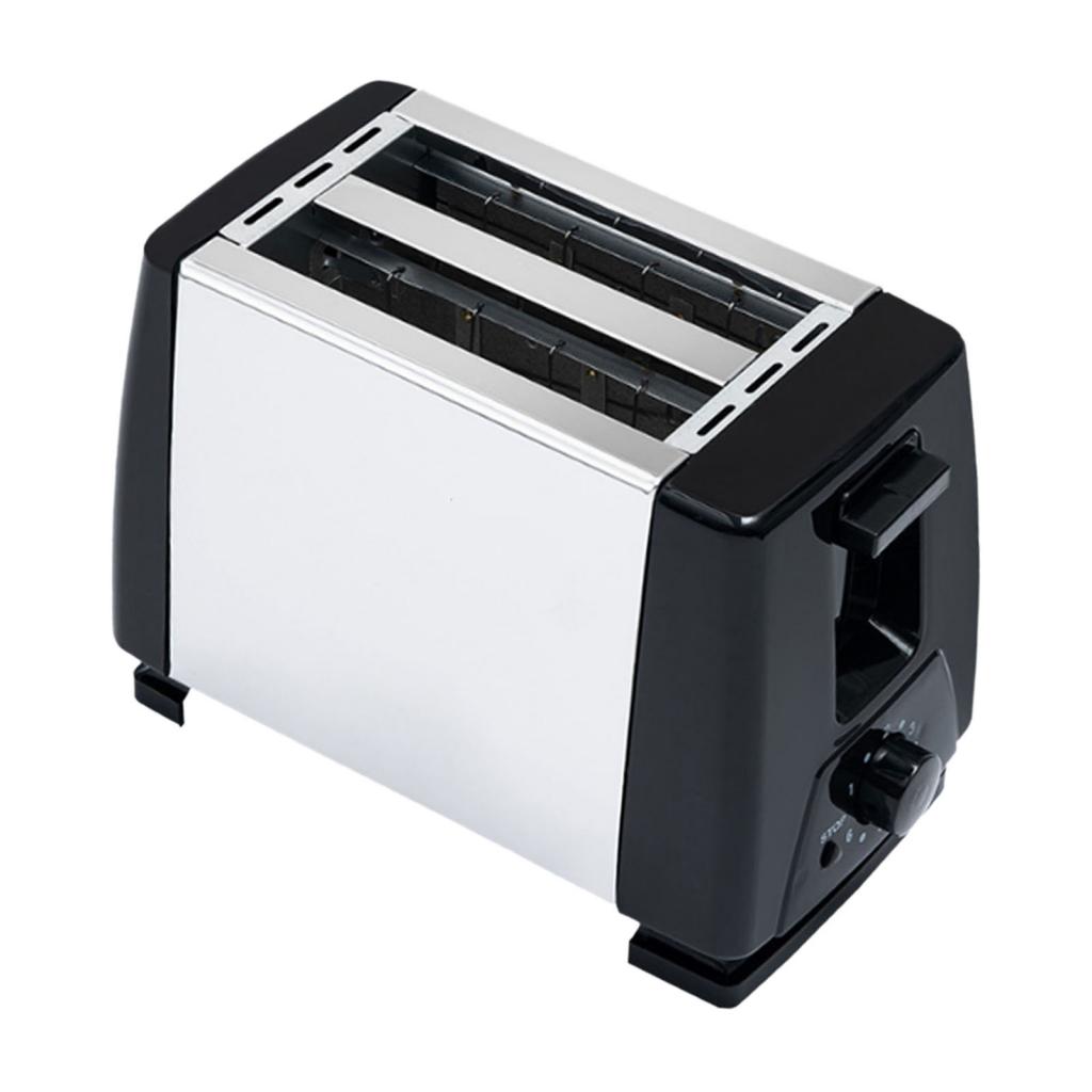 Tostadora de pan de calentamiento rápido automática de 2 rebanadas, tostadora eléctrica de acero inoxidable de 750W, máquina de desayuno para sándwich tostado