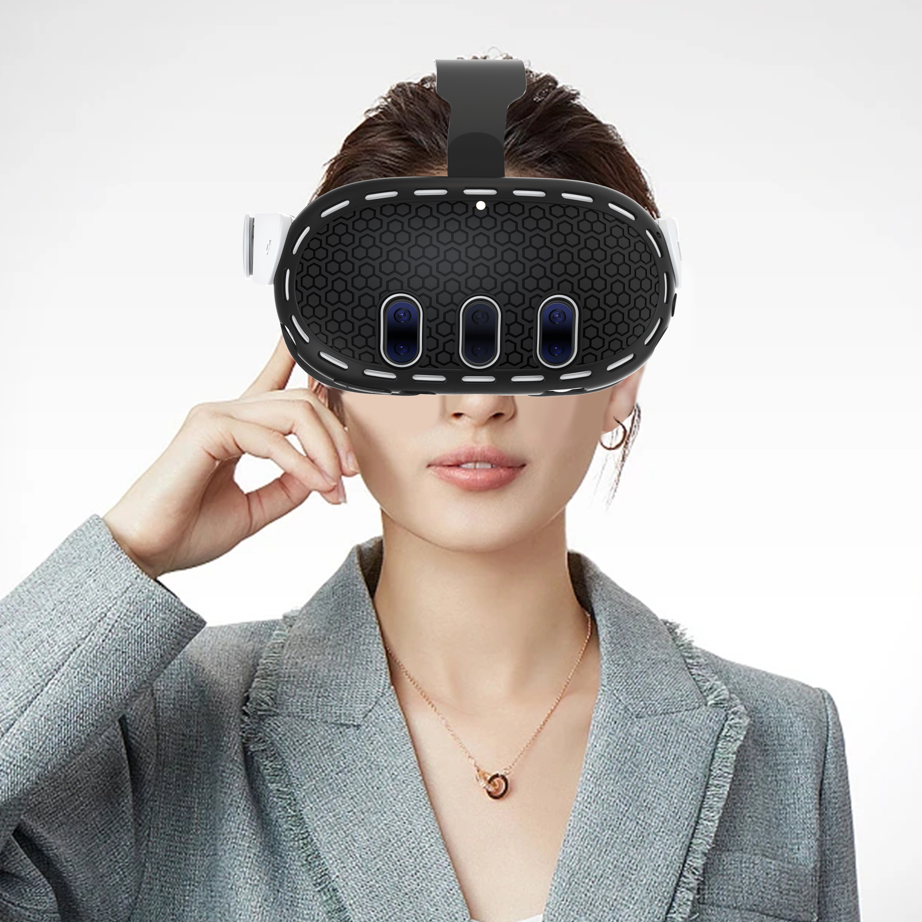 Til meta quest 3 silikonecover vr headset ridsefast beskyttelsesetui til oculus quest 3 tilbehør