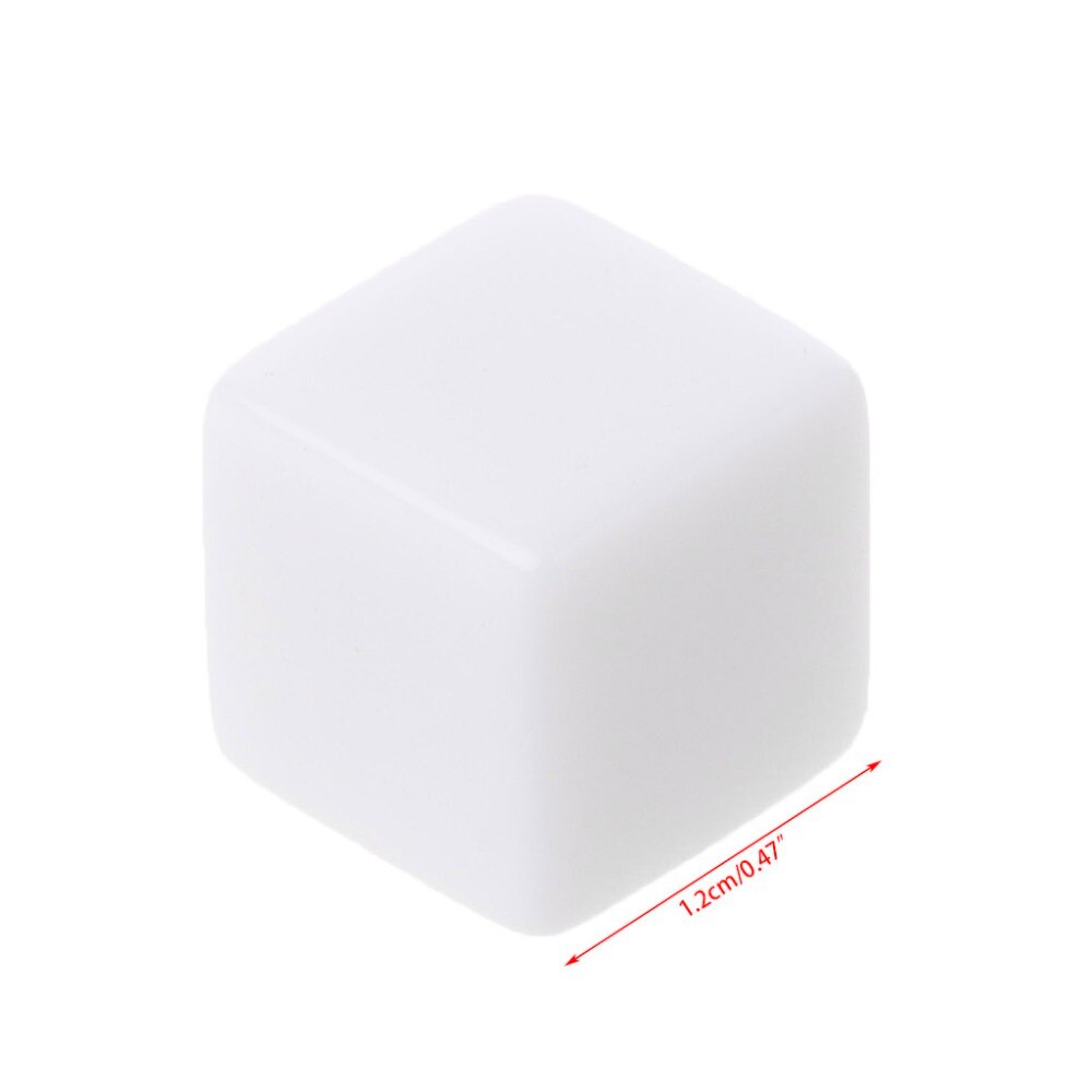 Dés de jeu à Six faces D6, 12mm, 10 pièces, blancs pour les jeux de rôle