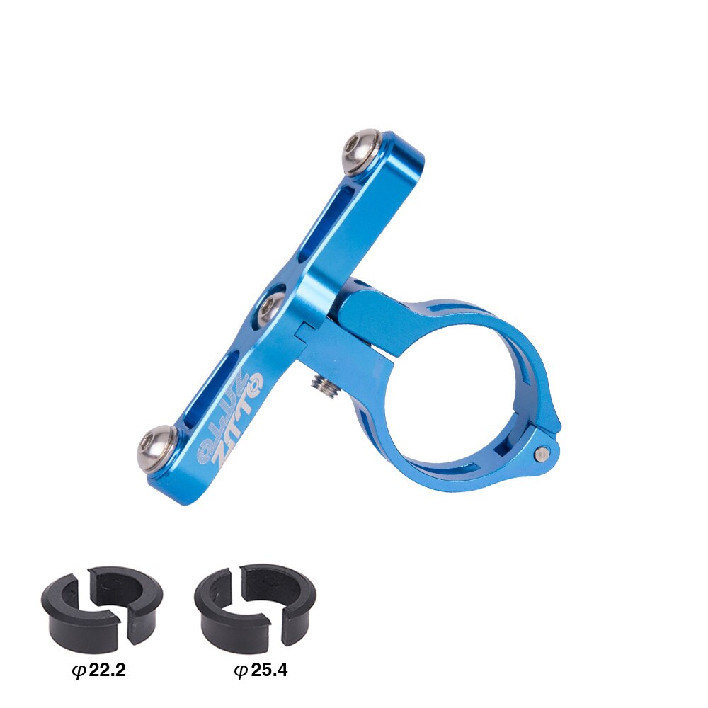 Bike Bicycle Cycling Outdoor Water Bottle Clamp Cage Holder Adapter Support Transition Socket Handlebar Mount: Blue