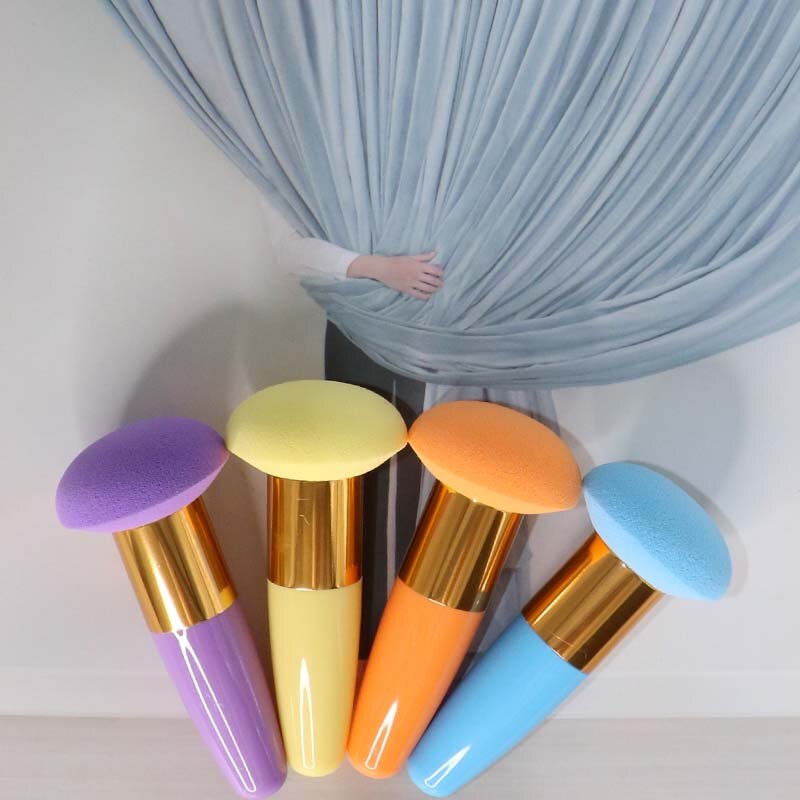 Esponja de base de maquillaje con cabeza de hongo, esponja de mezcla de polvo, Kit de belleza suave, herramientas de maquillaje cosmético , 5 piezas