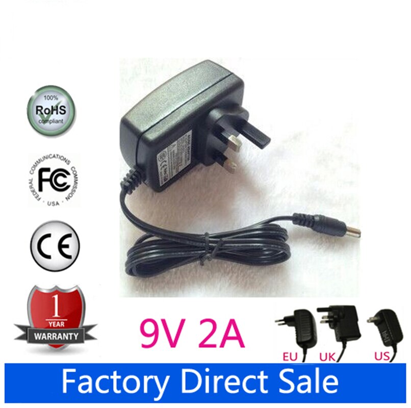 Dc 9v 2a 3,5 mm x 1,3mm universal  ac 100-240v power supply converter adapter wall charger us eu uk au plug