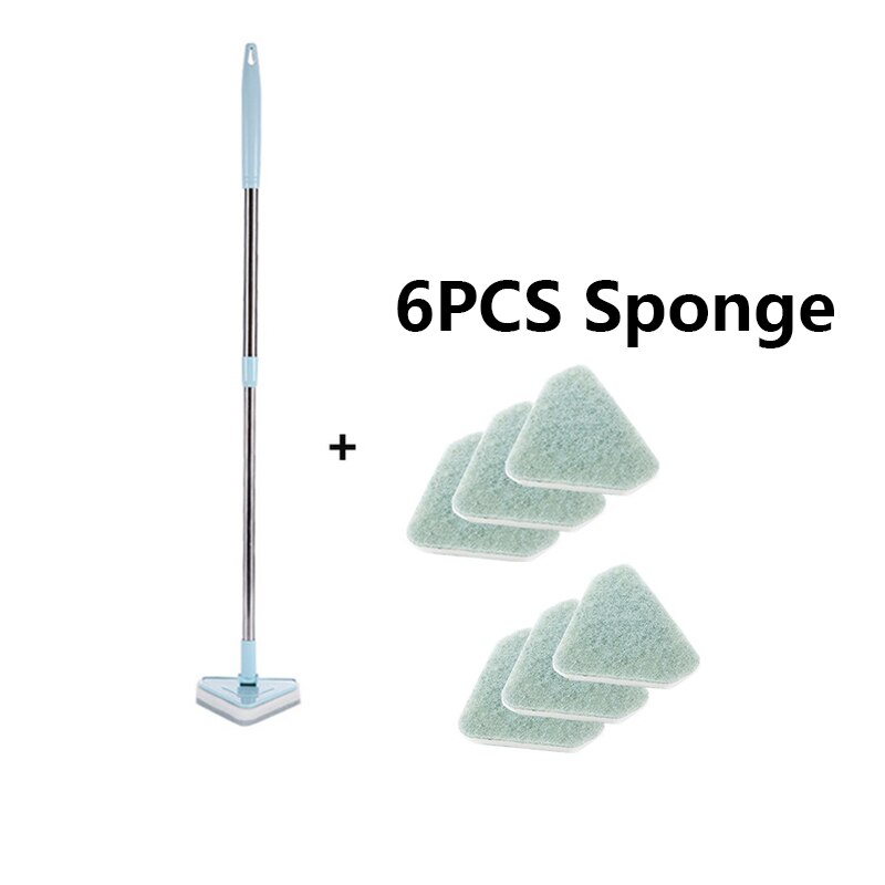 UNTIOR – brosse de salle de bain à Long manche, évolutive, éponge de remplacement, vadrouille, baignoire, carrelage, brosse de nettoyage de sol, outils de nettoyage de vitres en verre: Black