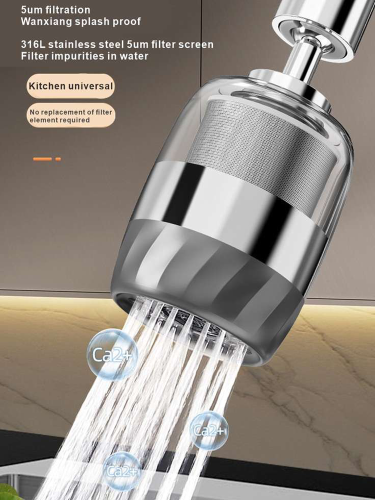 Upgraded Universal 360° Rotate Kitchen Faucet Extender Aerator Splash Filter Kitchen Washbasin Faucet Bubbler Nozzle Aerator