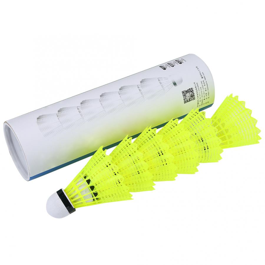 Badminton Shuttlecock 6 Pcs/Set Durable Nylon Badminton Ball Shuttlecock For Outdoor Sports Training Accessory