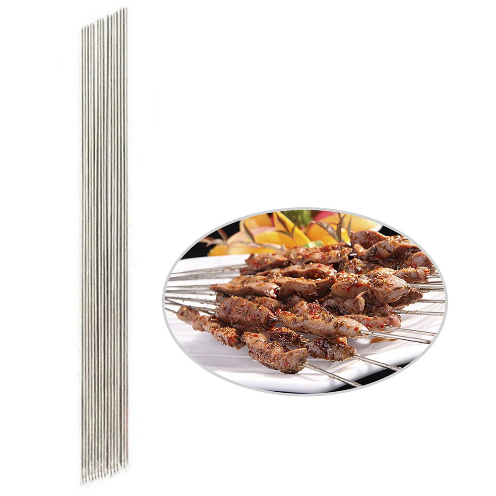 30 Stck BBQ Spieße Edelstahl Grill Nadel Kebab-Stock
