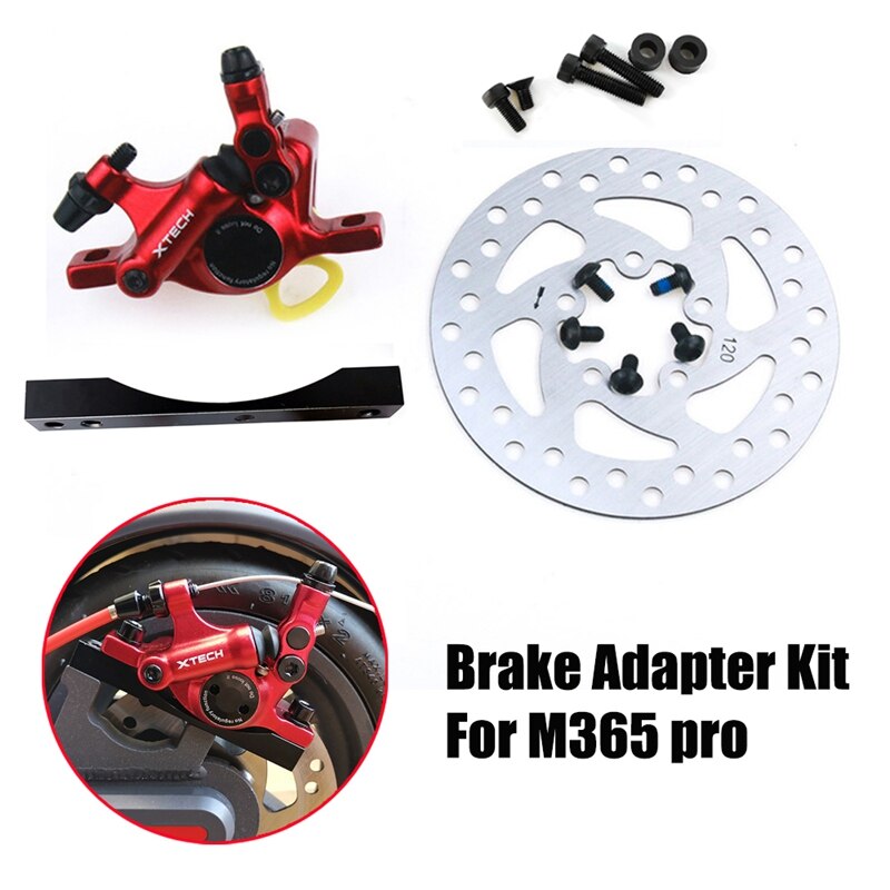 Scooter électrique Kit d'adaptateur de frein hydraulique freins à disque en aluminium pièces de Piston à disque pour Xiaomi M365 Pro noir et rouge: Default Title