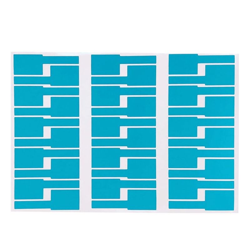 30Pc Kabel Etiketten Sticker Waterdichte Identificatie Tags Werken Met Printer: Blauw