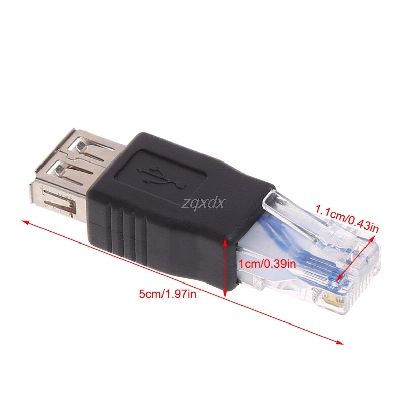 USB Type A Female To RJ45 Male Ethernet LAN Network Router Socket Plug Adapter Whosale&amp