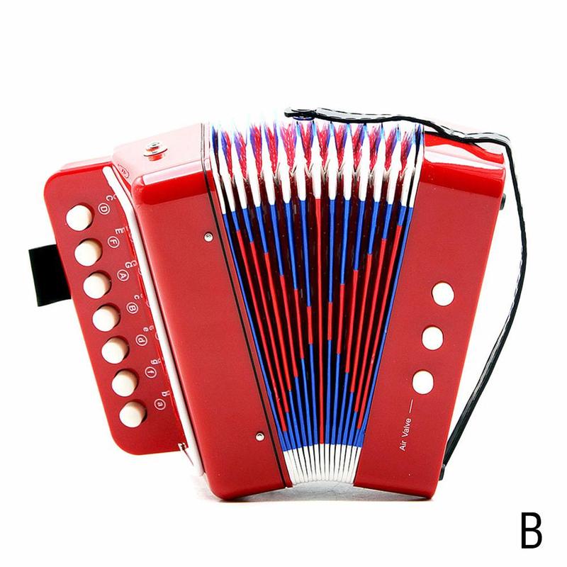 7- 2 Bass Accordion Mini Small Accordion Educational Musical Instrument Rhythm Band Accordion For Kids Children Beginner T5u8
