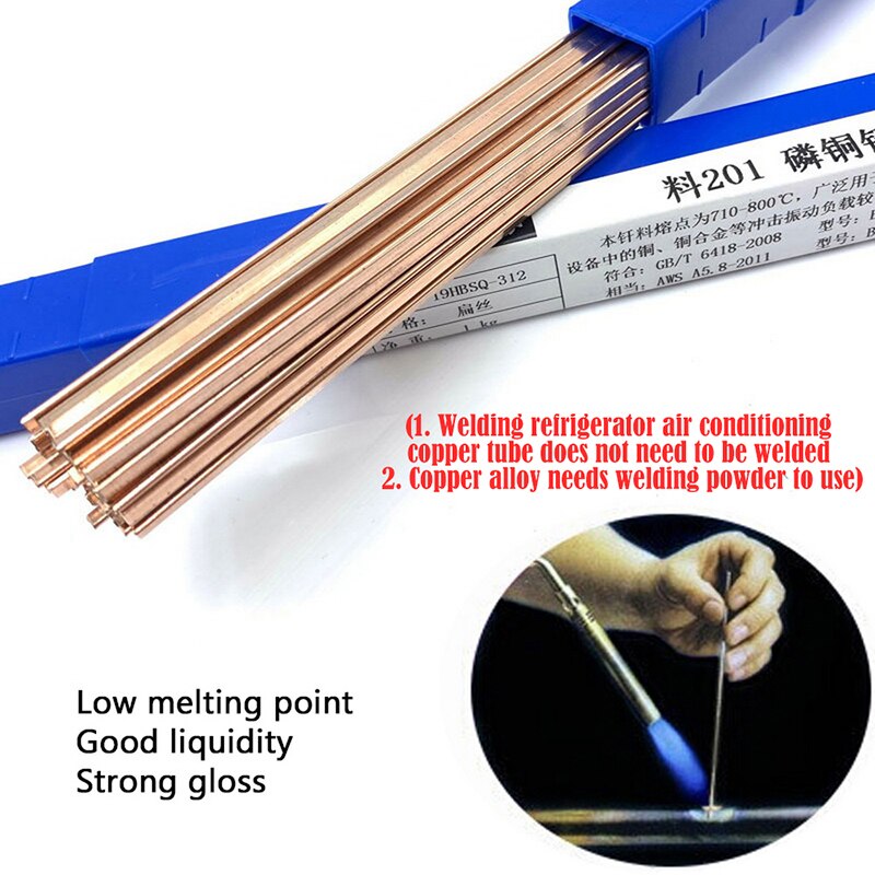 Copper Pipe Welding Phosphor Copper Welding Rod Flat Wire Phosphor Copper Welding Wire Silver Phosphor Copper Welding Rod