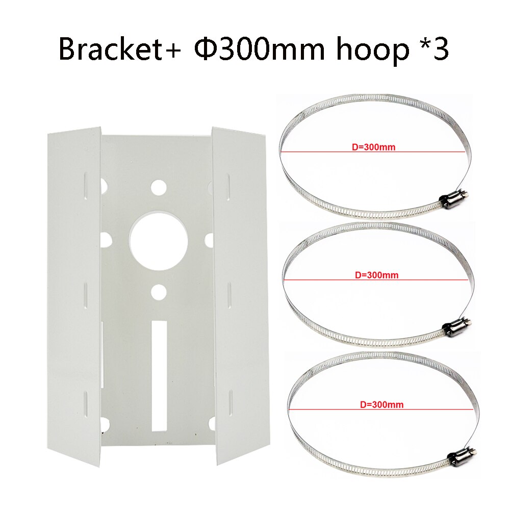 Outdoor Thickened CCTV Surveillance Camera Pole Mount for Hikvision Pole Support Bracket With Hoop: with 300mm hoop