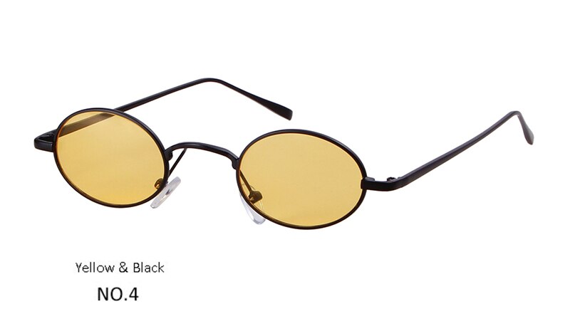 SORVINO Skinny Steampunk Oval Sunglasses Women Vintage Small Steam Punk Goggles Gold Tiny Sun Glasses Shades SN229: C4