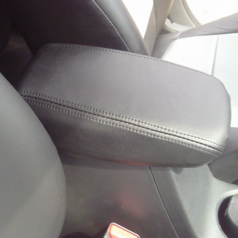 Für Hyundai Creta ix25 - Auto Zentrale Armlehne Kasten Startseite Center Konsole Schutz fallen Mikrofaser PU leder: Schwarz Faden