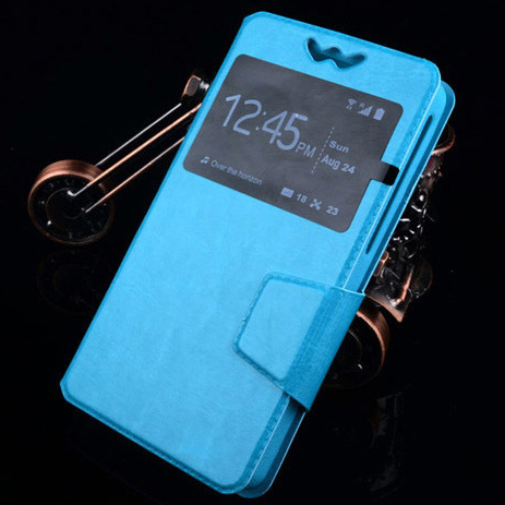 Flip Push Up Phone Case voor Pelephone Gini W5 PU Lederen Silicon Smart Telefoon Gevallen voor Pelephone Gini W5